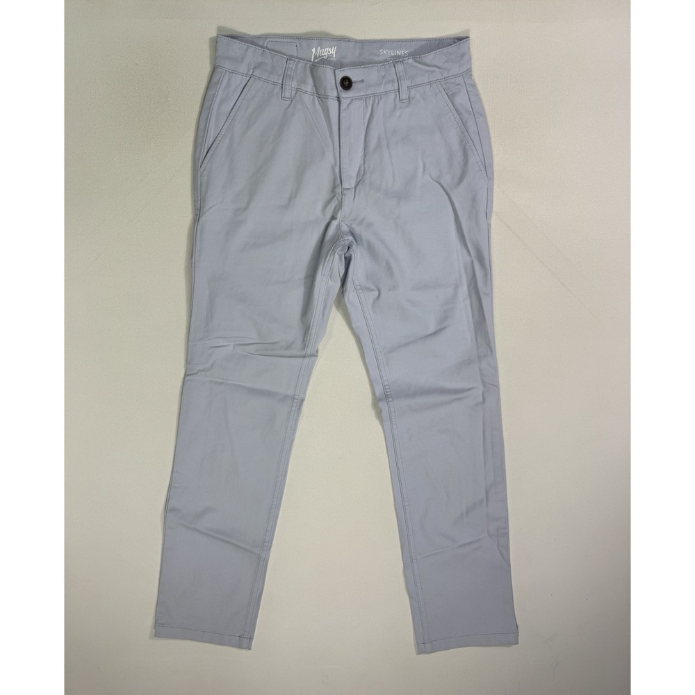 Mugsy Skylines Mens Pants 30x30 (30x29) Light Blue Chino K6PNSK Stretch